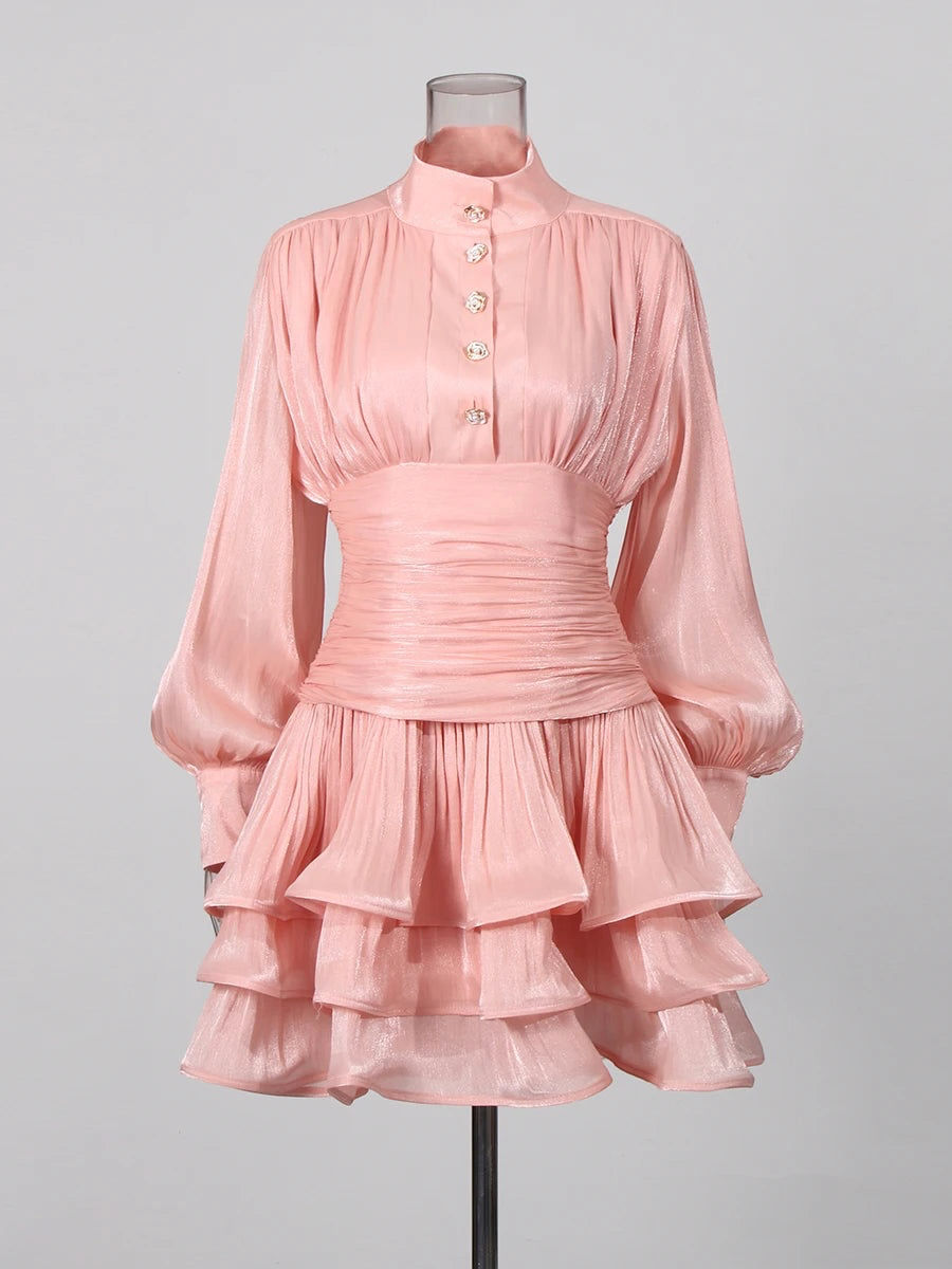 The Emerald Élan Ruffle Dress