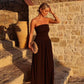 The Aurelia Pleated Off-Shoulder Maxi Dress | Lavishly Me