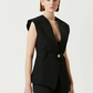 The Meridian Belted Blazer Vest