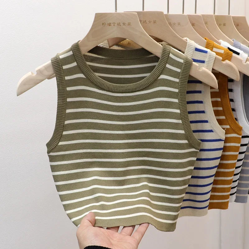 The Riviera Stripe Knit Tank