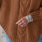 The Yasmin Knit Curve Sweater in Light Coffee | Lavishly Me