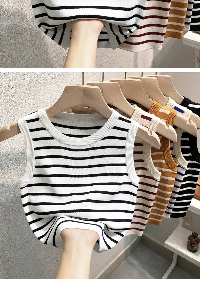 The Riviera Stripe Knit Tank
