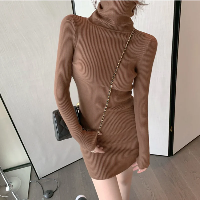 The Seraphina Turtleneck Sheath Mini Dress