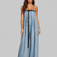 The Sienna Strapless Pockets Wide-Leg Jumpsuit by Lavishly Me