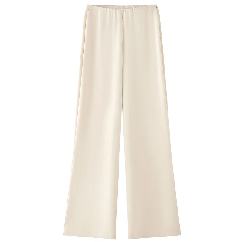 The Champagne Satin Pant Set