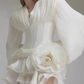 The Rosamund Ruffle Appliqué Mini Dress from the Celebration Edit at Lavishly Me