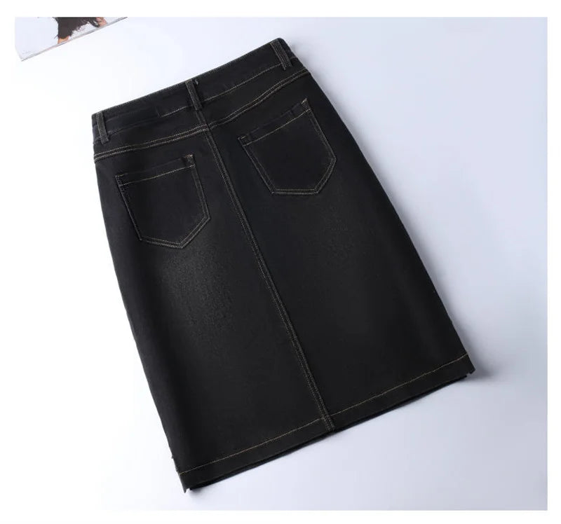The Soho Split Denim Skirt