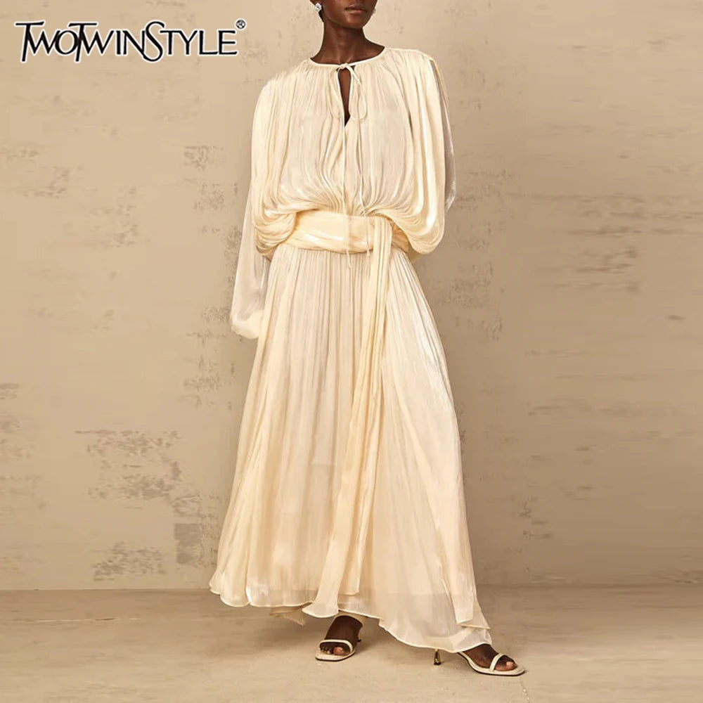 The Juliette Folded Lace-Up Dress from the Soft & Sophisticated at Lavishly Me