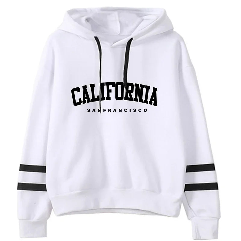 The West Coast Stripe Hooded Jogger Set hooded two-piece jogging suit from Lavishly Me