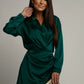 The Rosé Satin Shirt Dress
