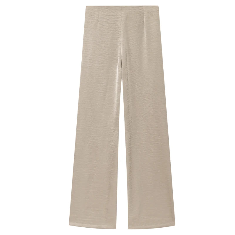 The Champagne Satin Pant Set