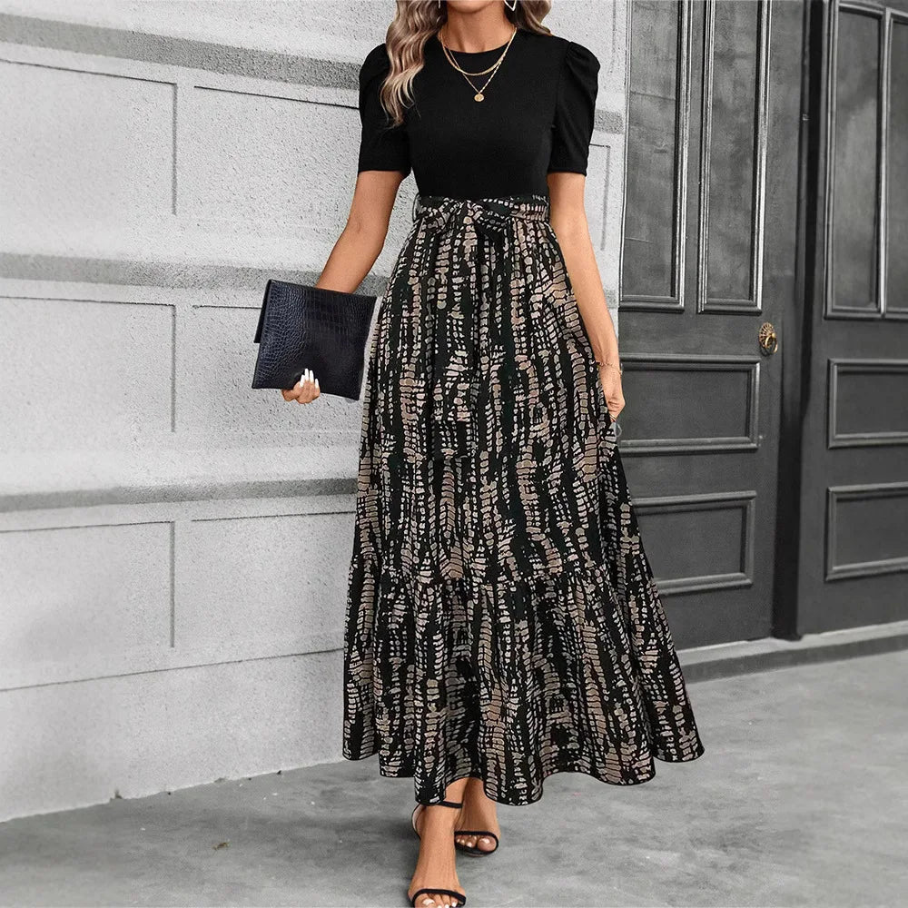 The Provence Floral Lace-Up Maxi Dress from the Boss Energy at Lavishly Me