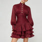 The Valentina French Pleated Dress in APRICOT | Lavishly Me