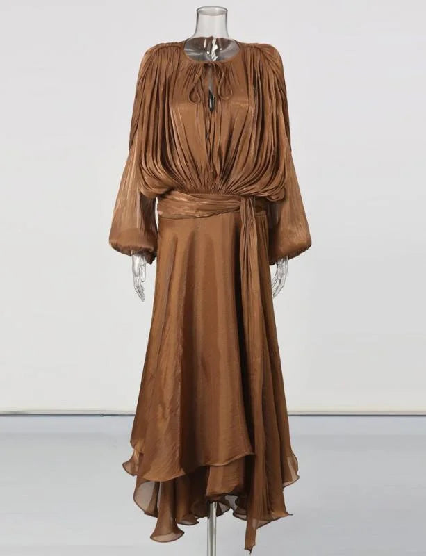 The Juliette Folded Lace-Up Dress