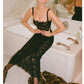 The Midnight Lace Gown