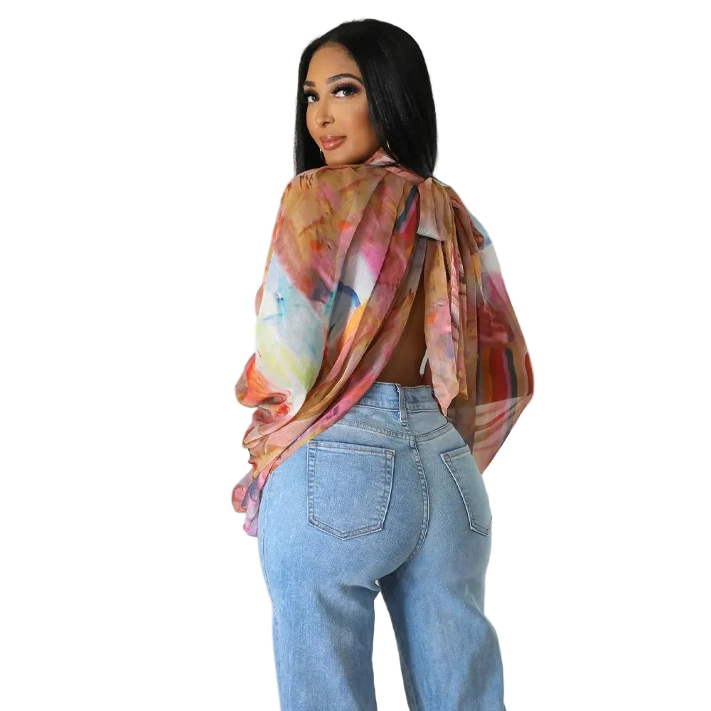 The Seraphina Sheer Tie Blouse in Women Blouses 12 | Lavishly Me