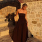 The Aurelia Pleated Off-Shoulder Maxi Dress | Lavishly Me