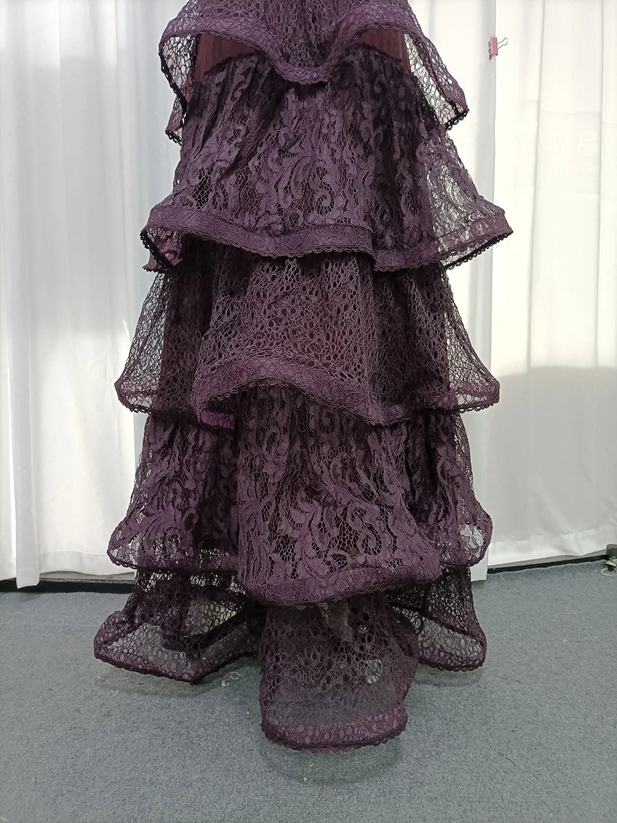 The Alessandra Lace Ruffle Maxi Dress from the Soft & Sophisticated at Lavishly Me
