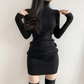 The Seraphina Turtleneck Sheath Mini Dress