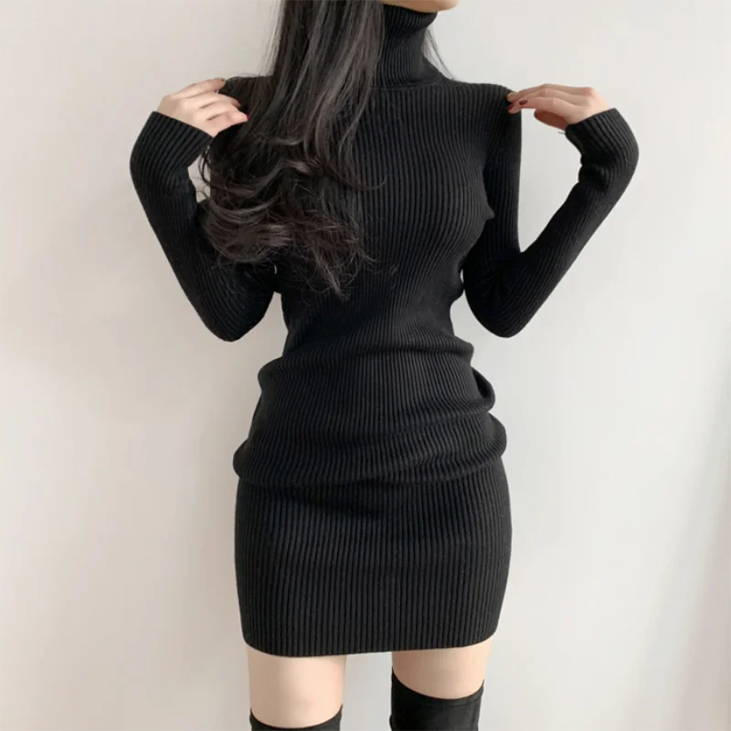 The Seraphina Turtleneck Sheath Mini Dress