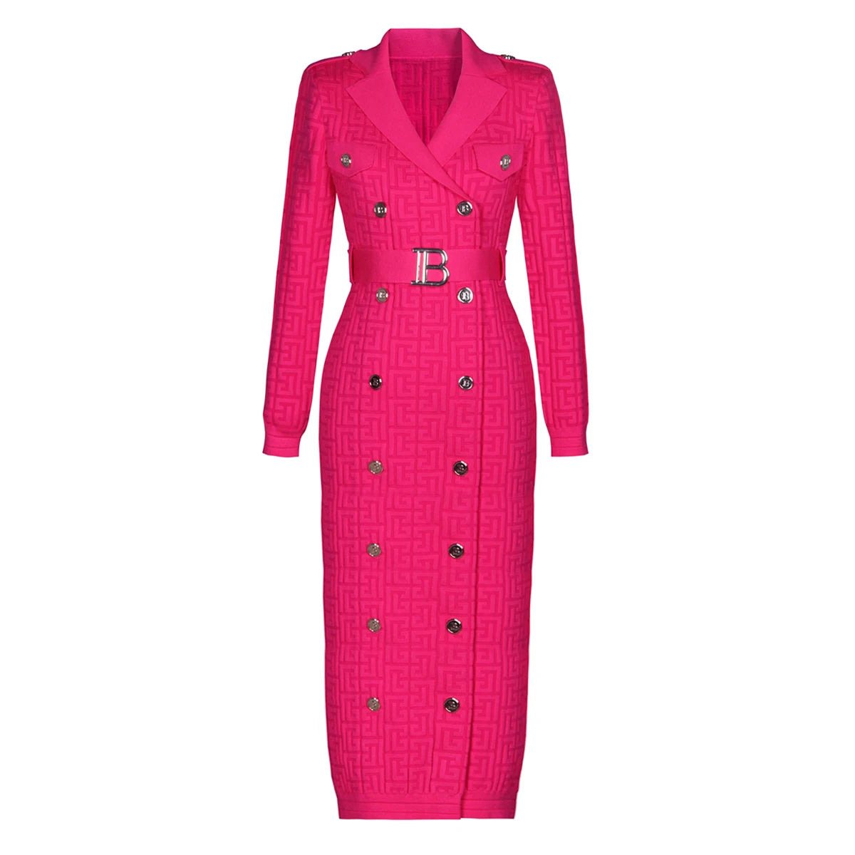 The Beaumont Double-Breasted Longline Dress from the Boss Energy at Lavishly Me