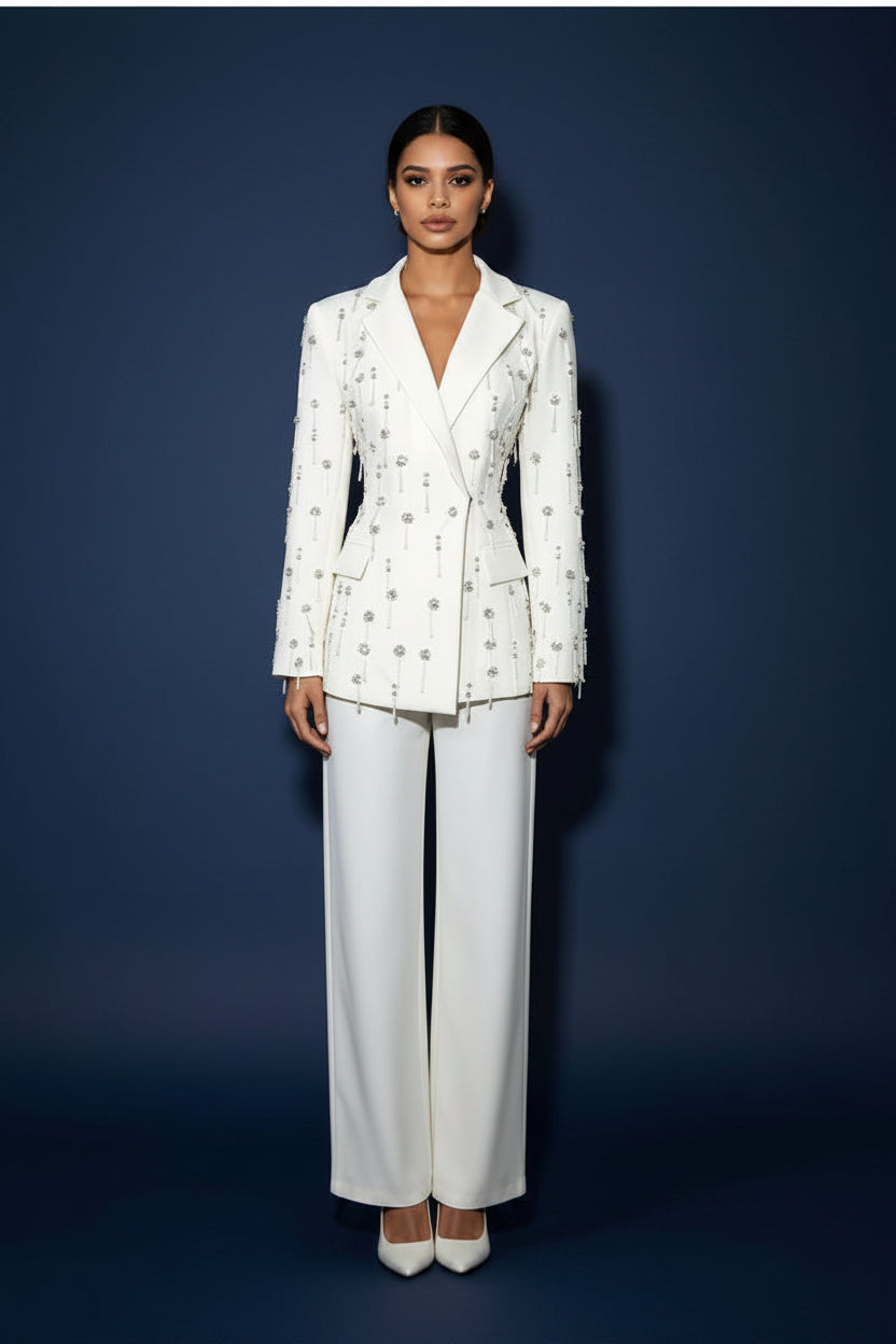 The Vivienne Embroidered Flares Two-Piece Set by Lavishly Me