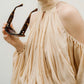 The Apricot Muse Ruched Blouse