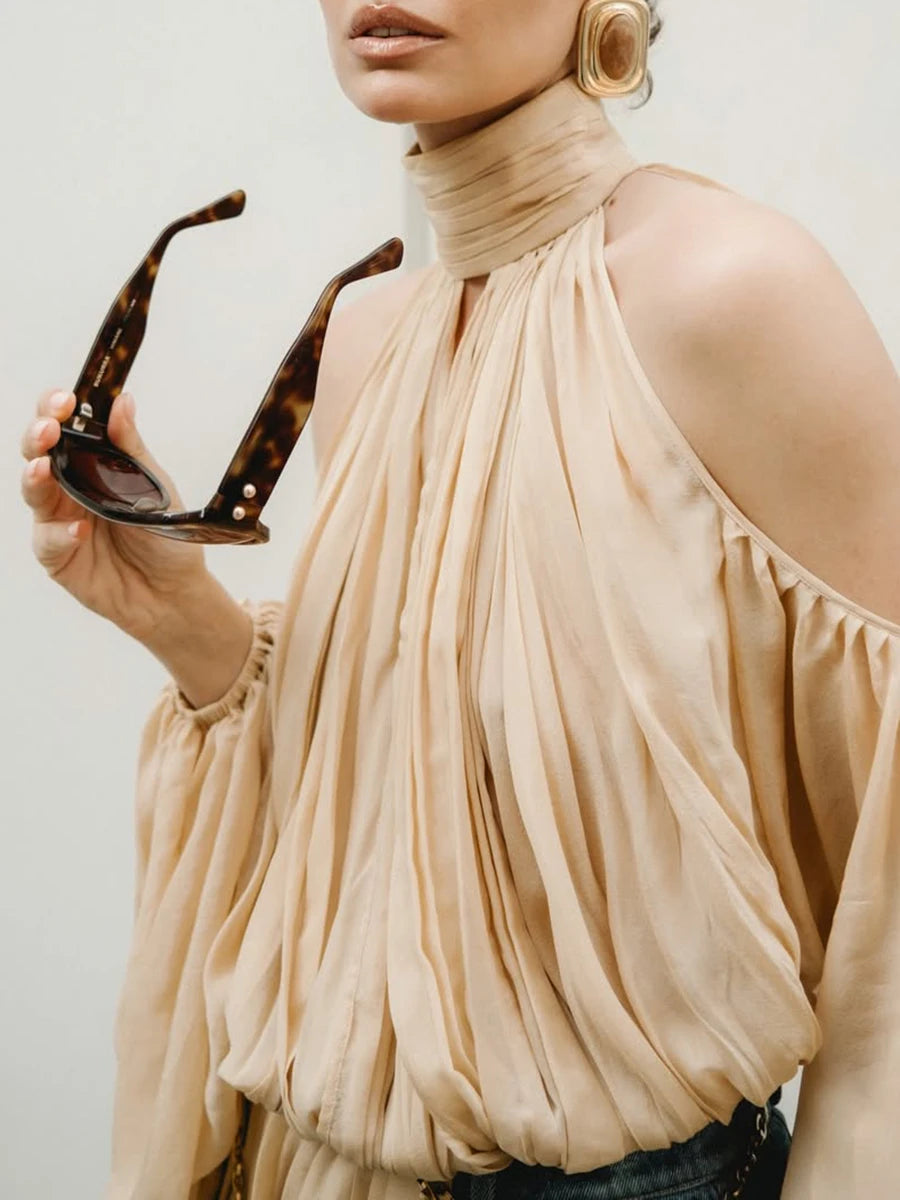 The Apricot Muse Ruched Blouse