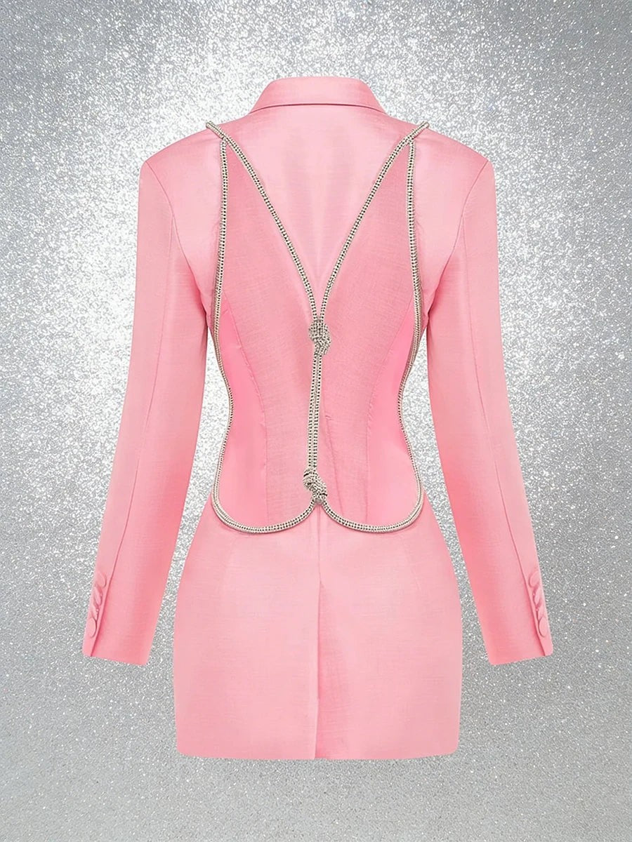The Celestial Beaded Backless Blazer