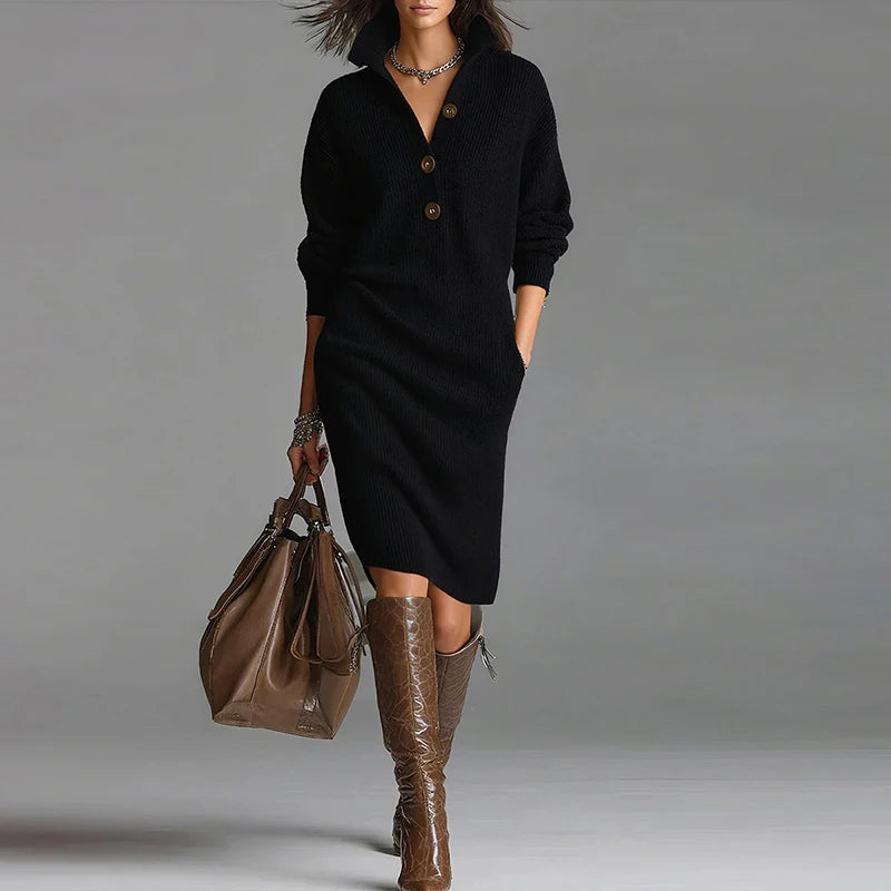 The Aspen Straight Knit Midi Dress from the Boss Energy at Lavishly Me