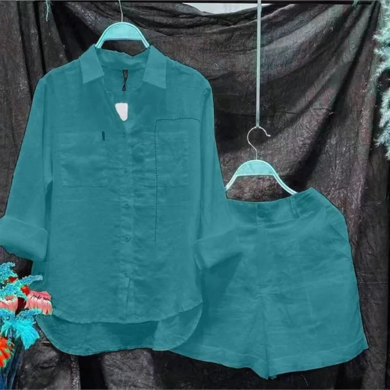The Whitehaven Linen Shirt Set