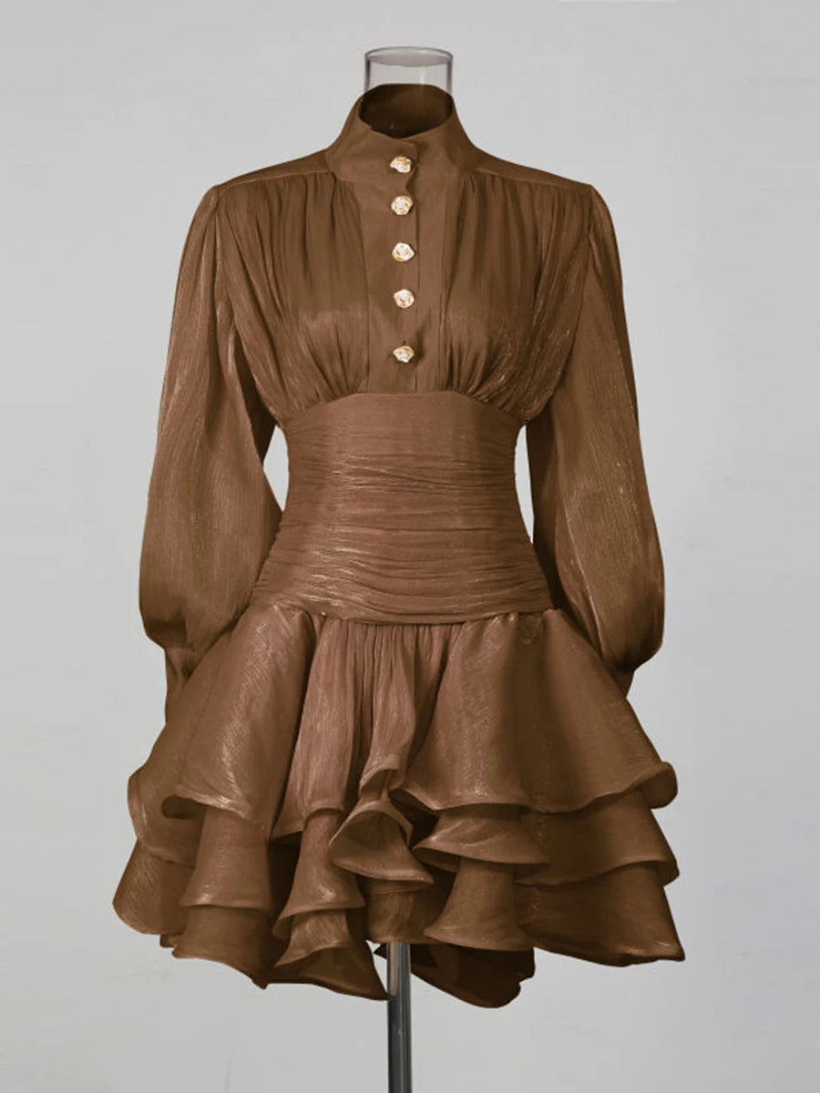 The Emerald Élan Ruffle Dress