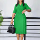 The Simone Wrap-Waist Midi Dress in Lake Green | Lavishly Me