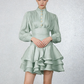 The Emerald Élan Ruffle Dress