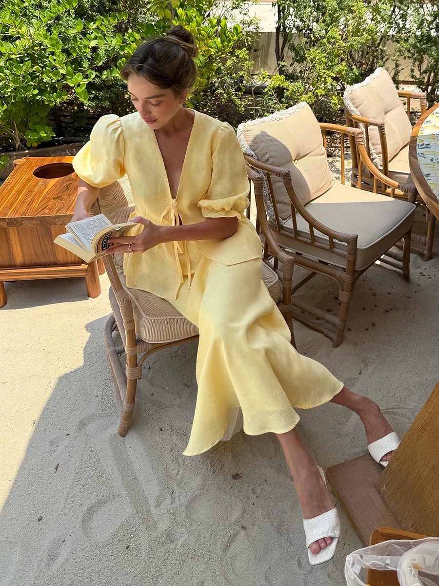 The Savannah Cotton Skirt Set