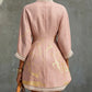 The Giselle Abstract Lace-Trim Dress in Pink | Lavishly Me
