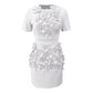 The Amaranth Appliqué Dress