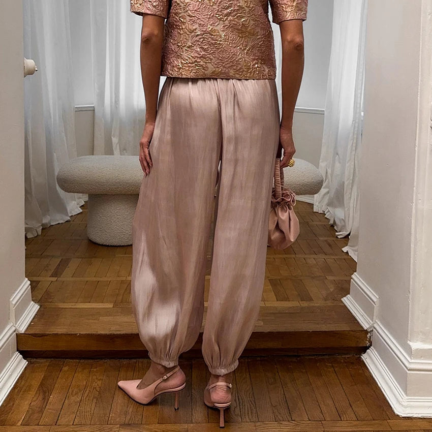 The Blush Pleated Balloon Trousers