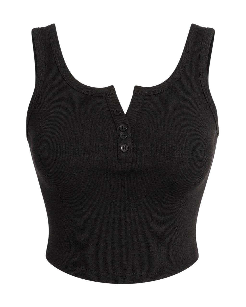 The Harper Ribbed Button Tank