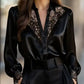 The Ivory Lace Satin Blouse from the The White Collection at Lavishly Me