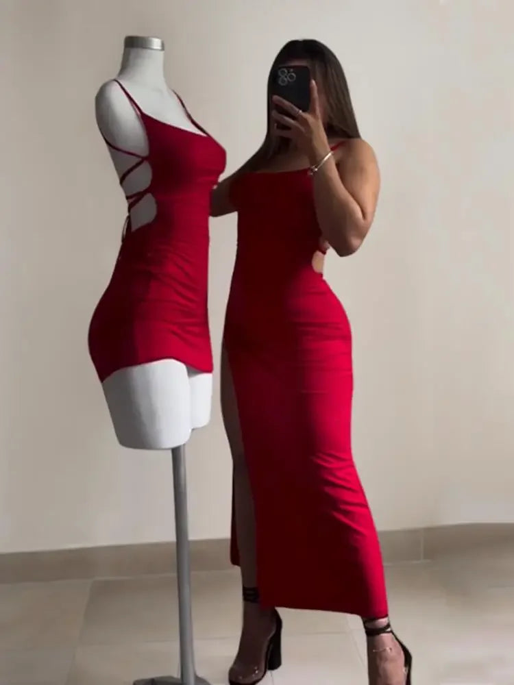 The Ibiza Halter Bodycon Mini Dress from the Date Night Edit at Lavishly Me