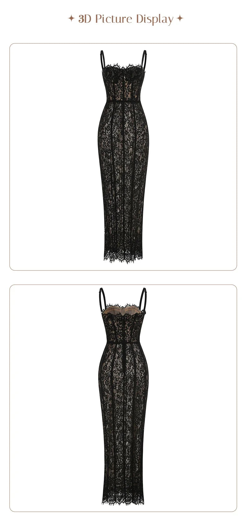The Midnight Lace Gown