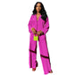 The Serena Wide-Leg Lounge Set in Dark Purple | Lavishly Me
