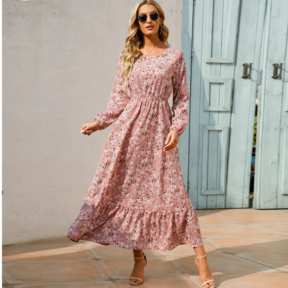 The Marisol Floral Chiffon Midi Dress in 3 | Lavishly Me