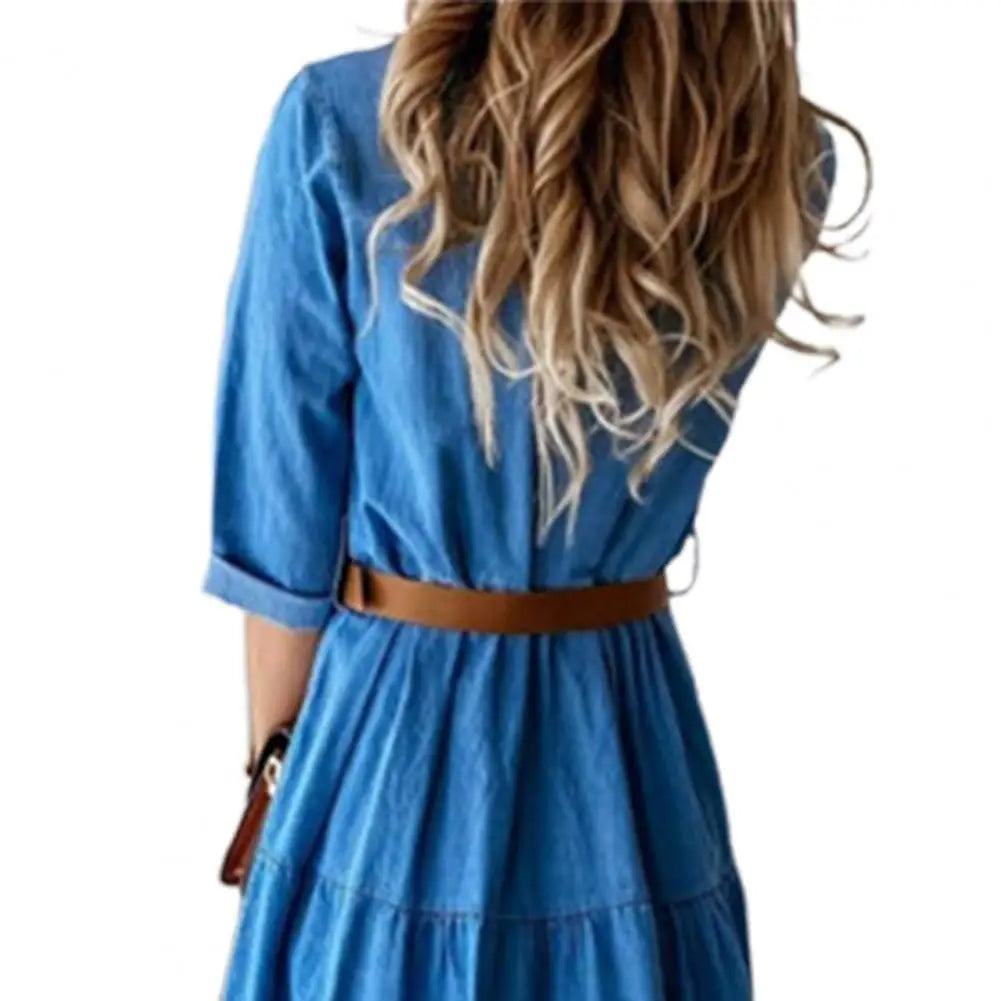 The Portofino Belted Denim Dress
