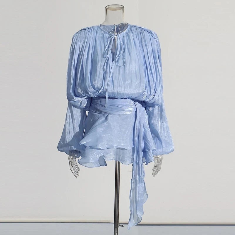 The Elara Folded Tunic Dress