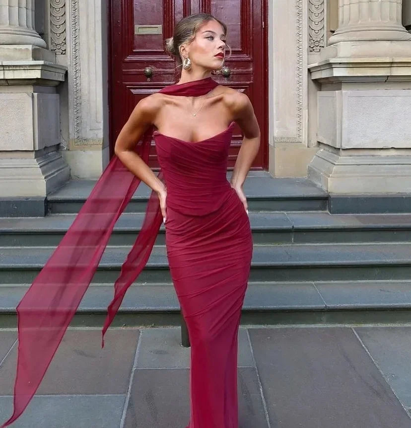 The Monaco Strapless Maxi Set