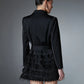 The Bianca Feather-Cuff Blazer Dress from the After Dark at Lavishly Me