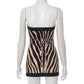 The Zuri Zebra Strapless Mini Dress | Lavishly Me
