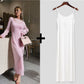 The Celeste Sculpted Knit Midi Dress | Lavishly Me
